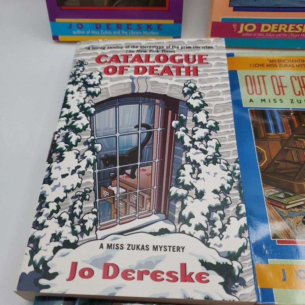 Jo Dereske Miss Zukas Books Lot of 9 Cozy Mystery PB The Library Murders NOS Vtg